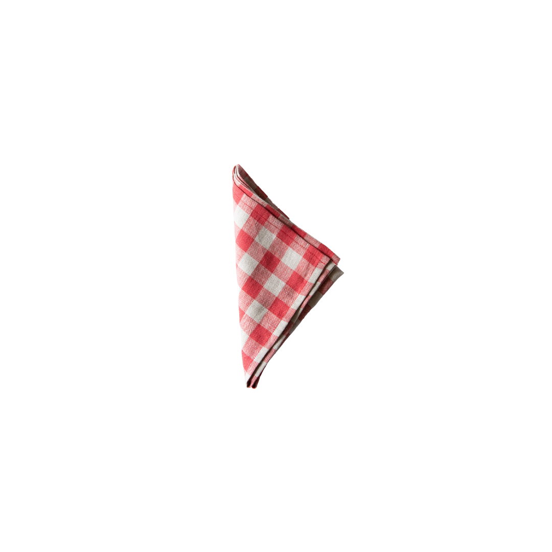 Valentine Red Gingham Placemat & Napkin Set