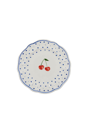 Tutti Frutti Polka Dot Side Plate, Cherry - Skye McAlpine Tavola