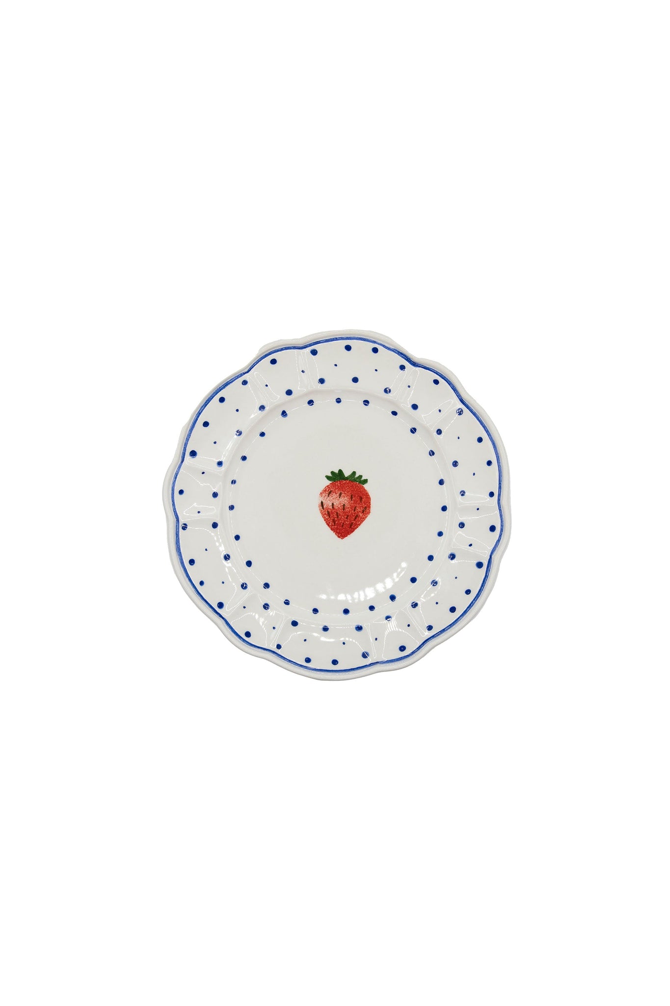 Tutti Frutti Polka Dot Side Plate, Strawberry - Skye McAlpine Tavola