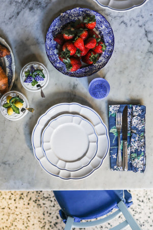 Romilly Dinner Plate, Blue - Skye McAlpine Tavola