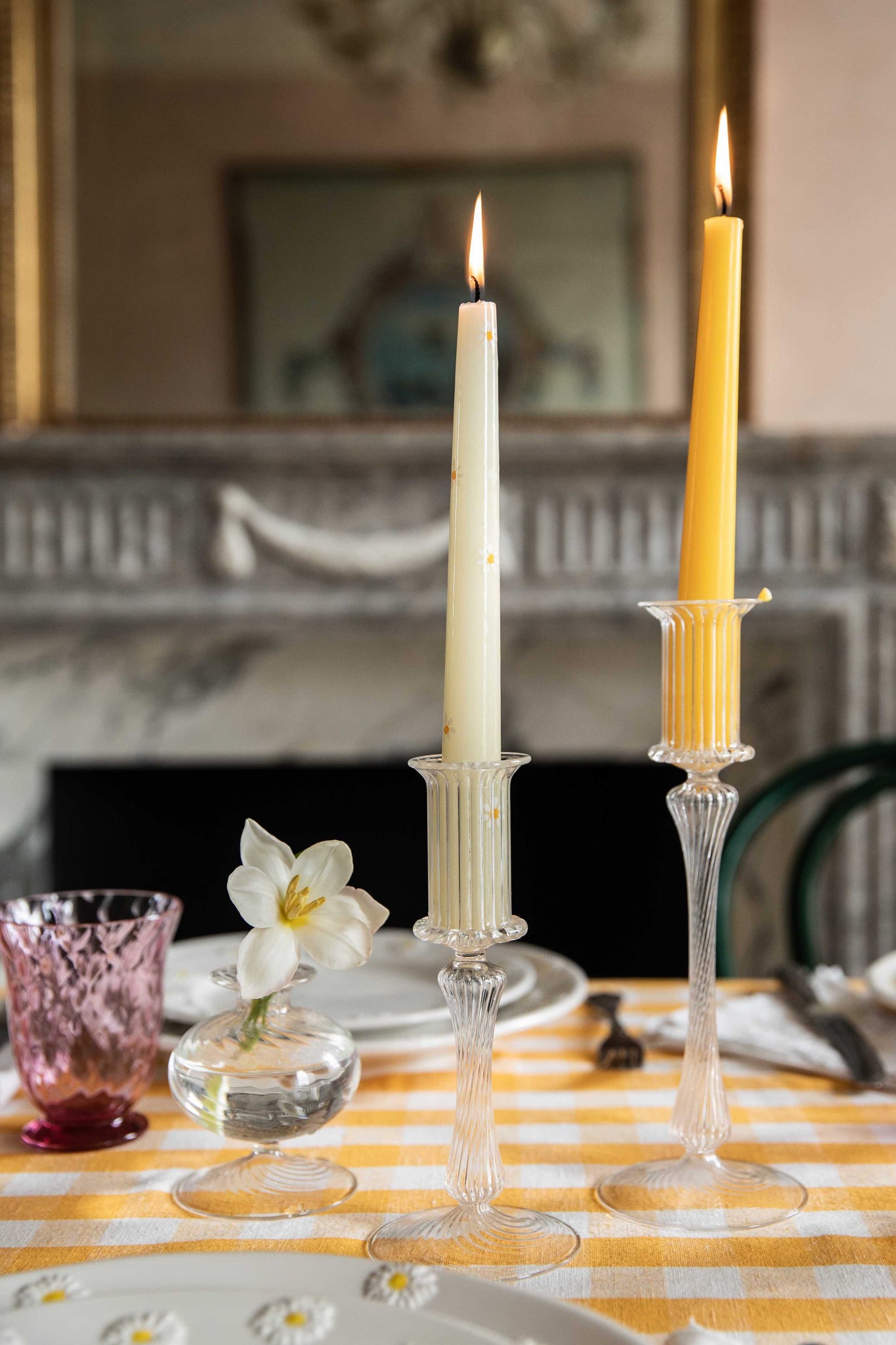 Flora Tall Candlestick, Set of 2 - Skye McAlpine Tavola