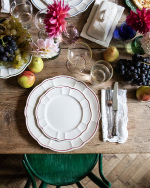 Romilly Dinner Plate, Red, Set of 4 - Skye McAlpine Tavola