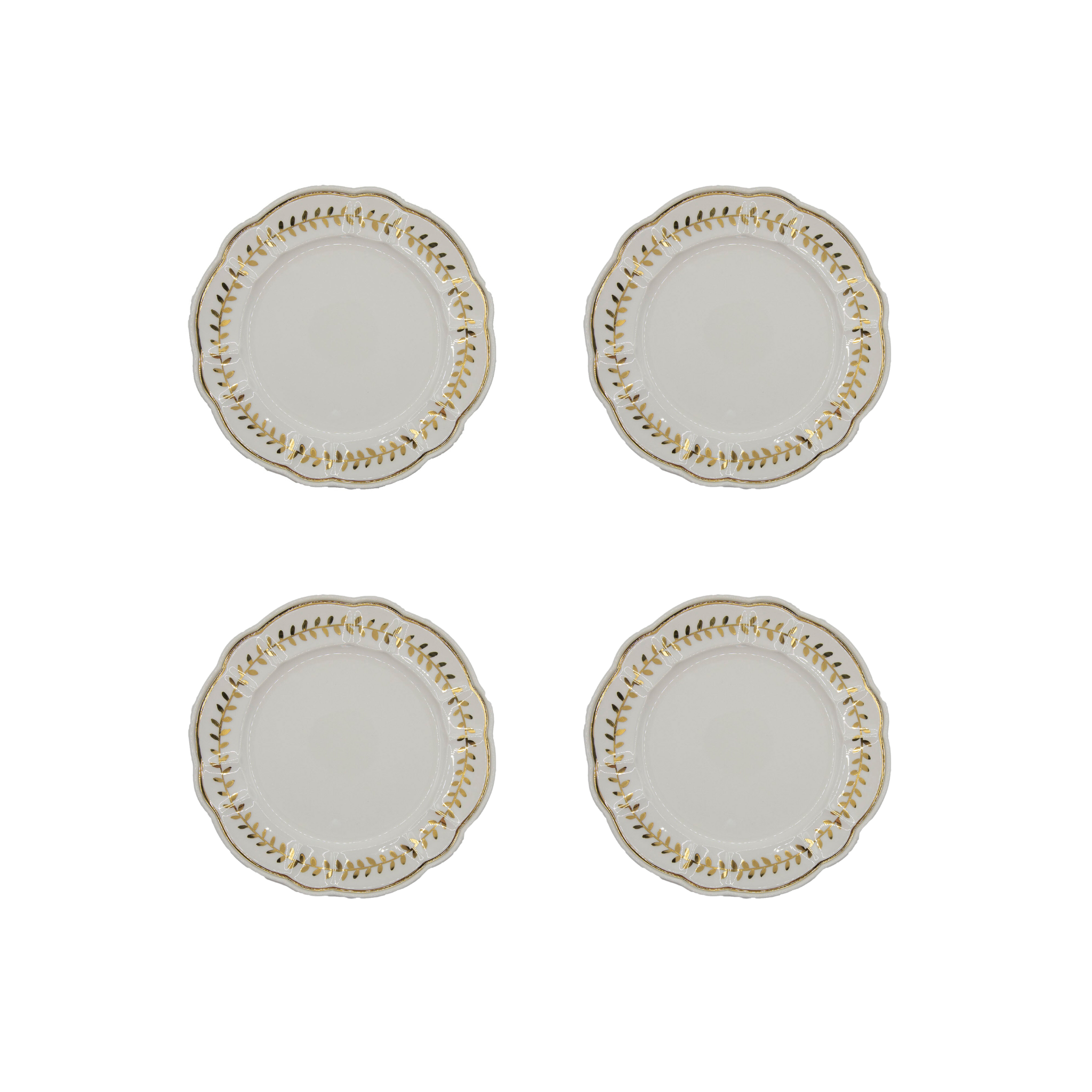 Achille Side Plate, Gold, Set of 4 - Skye McAlpine Tavola