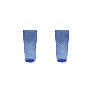 Zephyr Champagne Glass, Blue, Set of 2 - Skye McAlpine Tavola