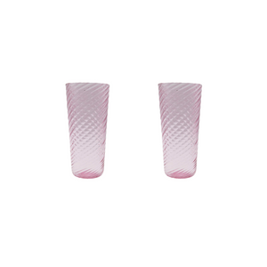 Zephyr Champagne Glass, Cranberry, Set of 2 - Skye McAlpine Tavola