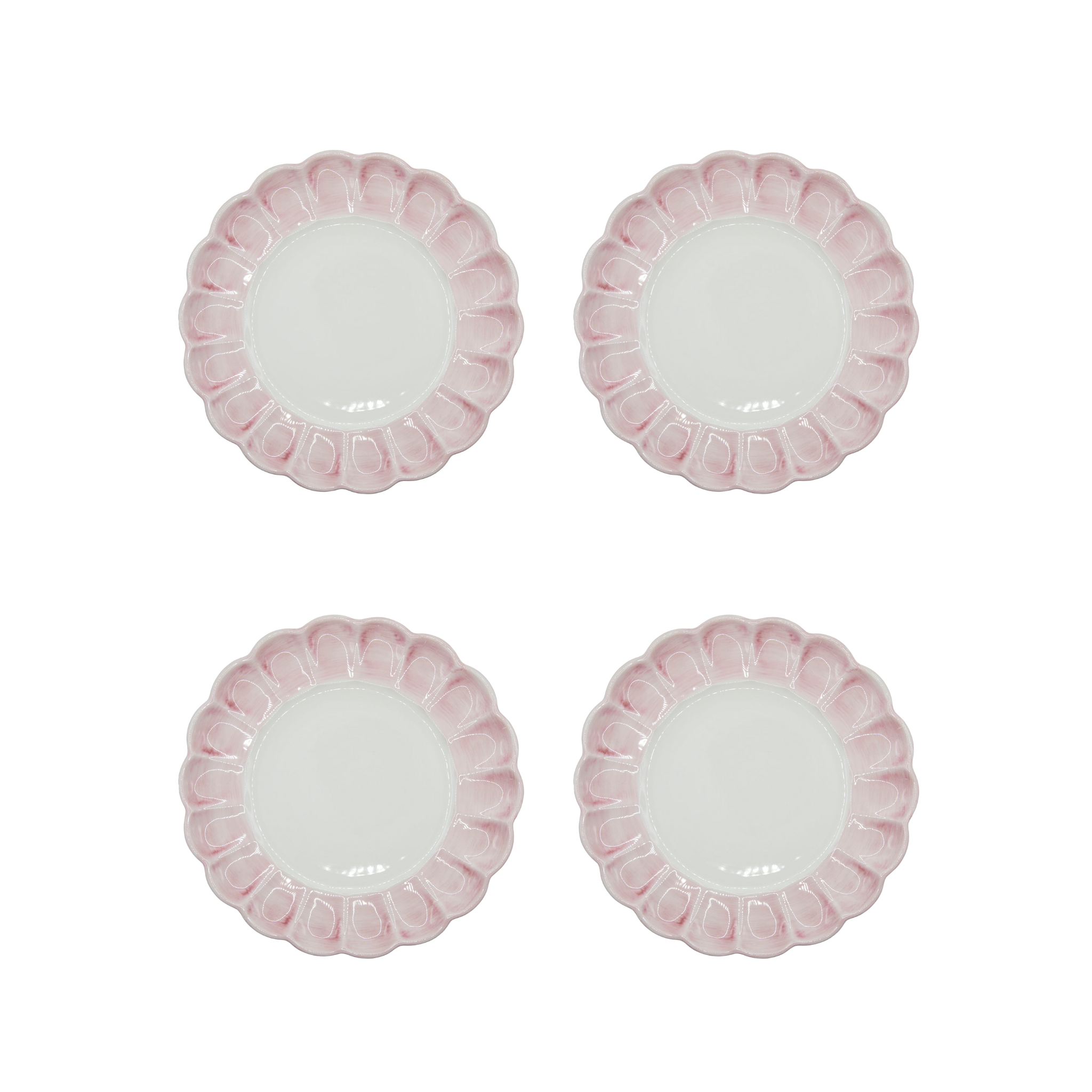 Lido Dinner Plate, Pink, Set of 4 - Skye McAlpine Tavola