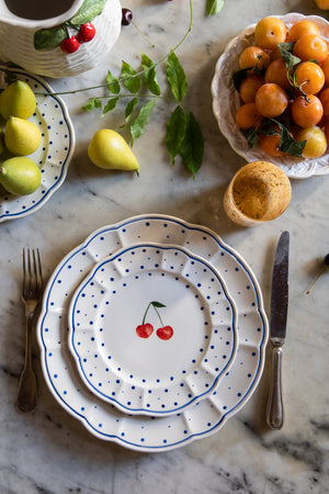 Tutti Frutti Polka Dot Side Plate, Cherry - Skye McAlpine Tavola